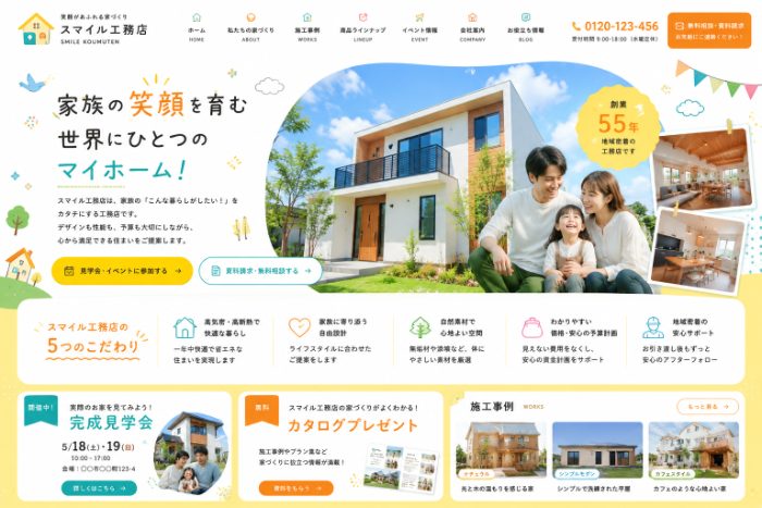 工務店のホームページ制作事例