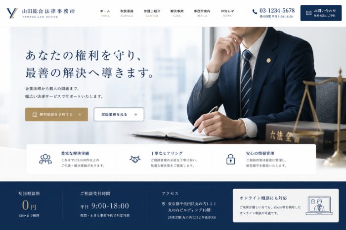 士業事務所のホームページ制作事例
